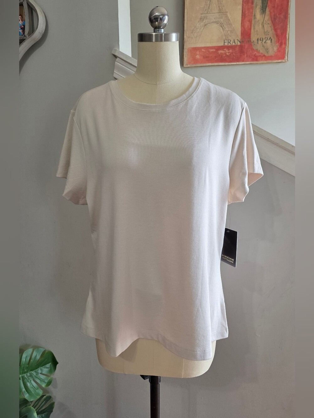 Adrienne Vittadini Tshirt Beige XL NWT